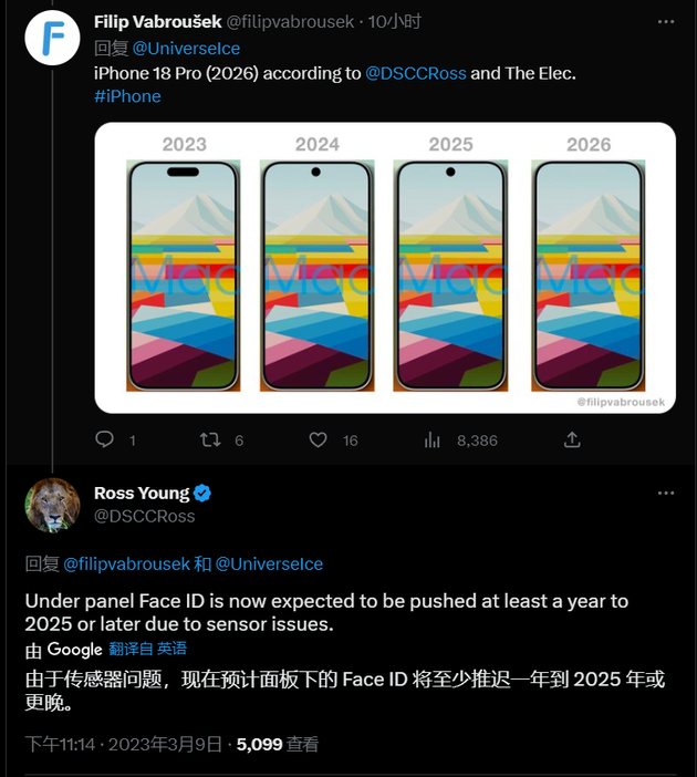 哈密苹果手机维修分享:屏下Face ID有什么优势？iPhone何时会有屏下Face ID？ 