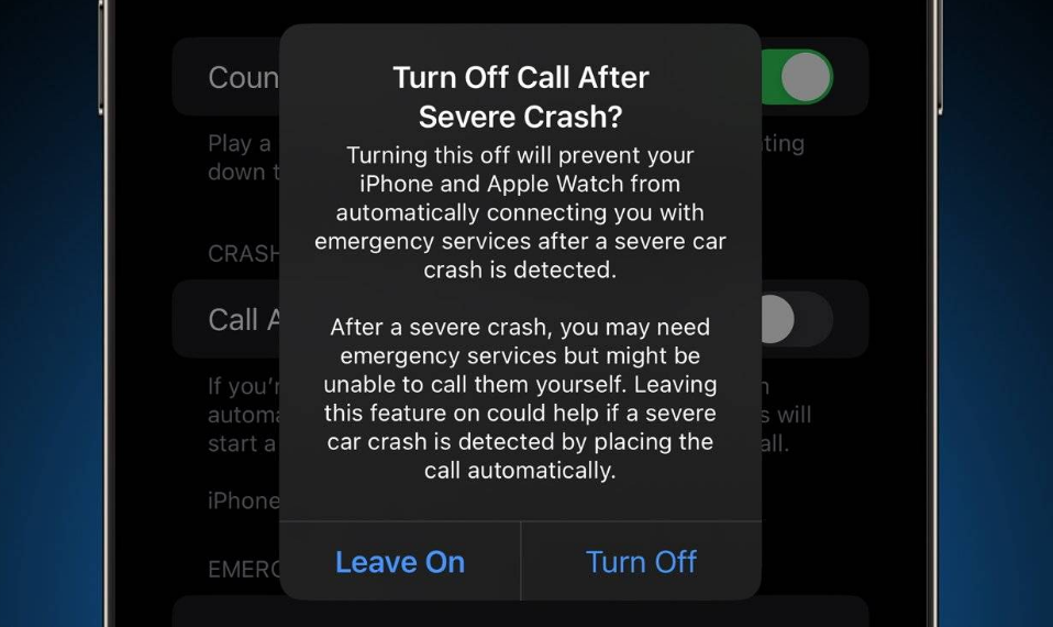 哈密苹果14维修分享 iPhone 14 和 Apple Watch 上关闭崩溃检测 